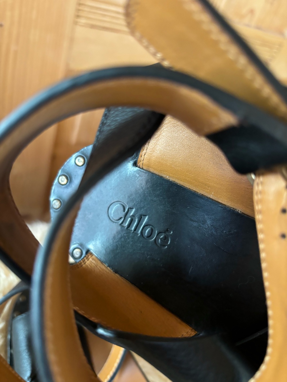 Chloe Karenn Flat Mixed-Media Sandals - Picture 10 of 11